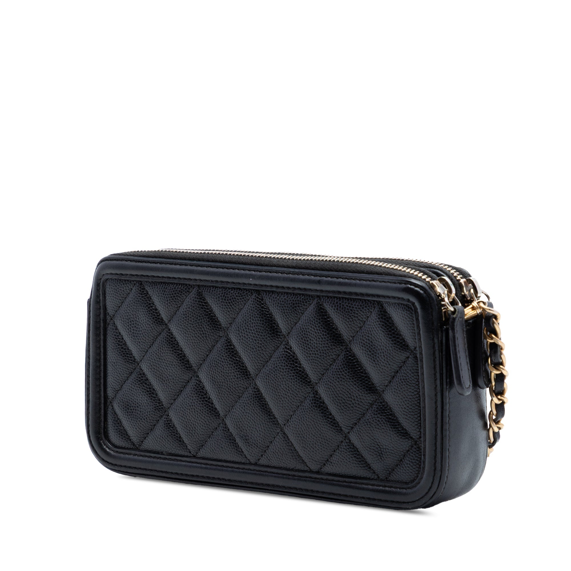 Caviar CC Filigree Clutch with Chain
