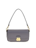 Coccinelle C-Me Lock Shoulder Bag — Gray