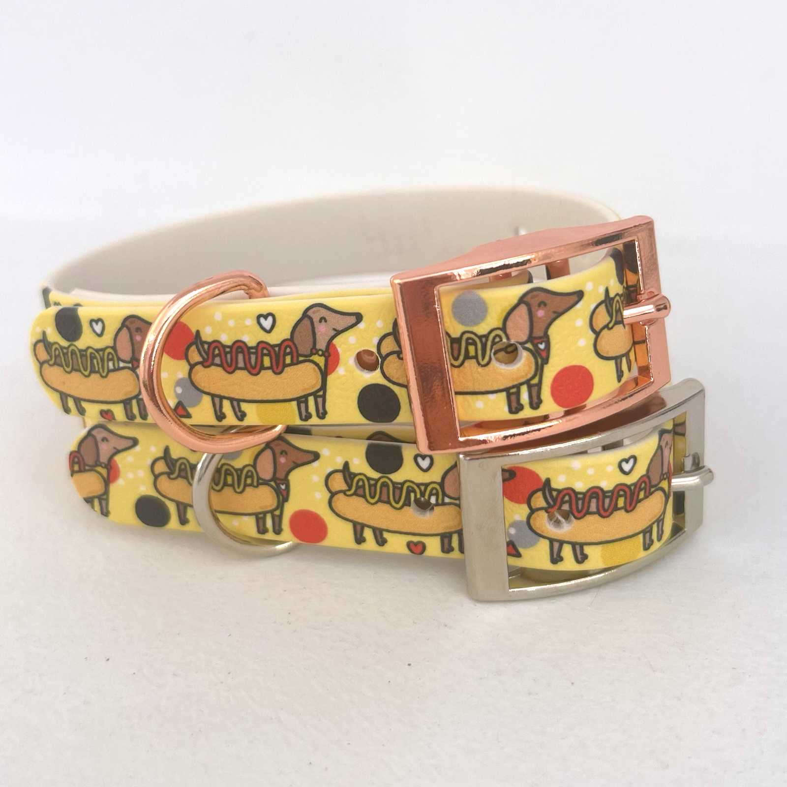 Hot Dog Dachshunds Handmade Dog Collar