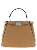 Fendi Peekaboo Mini Top Handle Bag — Tan
