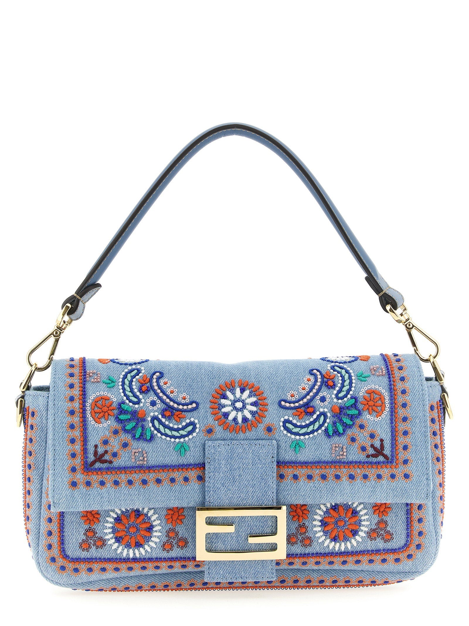 Fendi Baguette Shoulder Bag — Blue