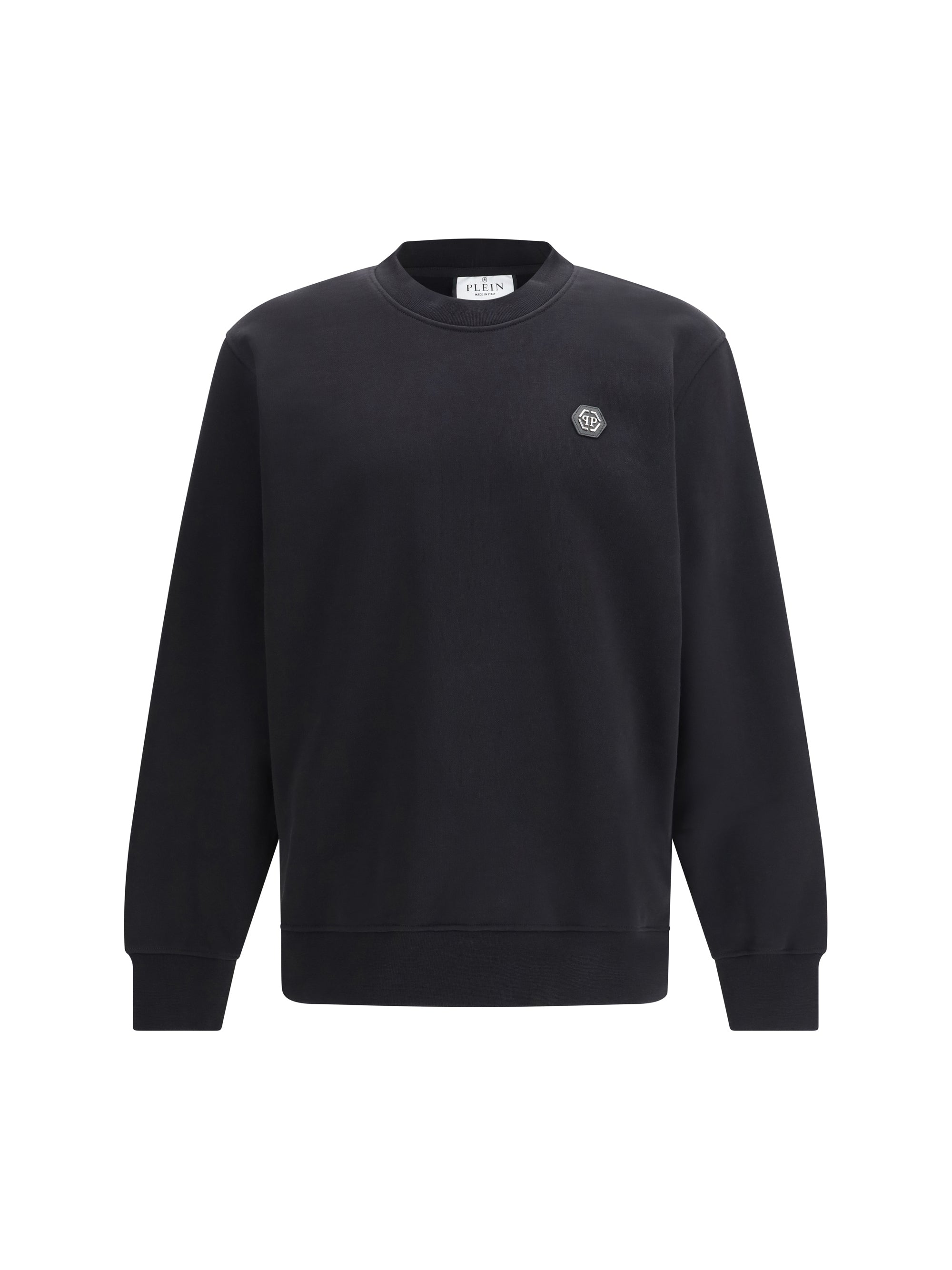 Philipp Plein Logo-Embroidered Crewneck Sweatshirt — Black
