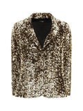 Ella Sequin-Embellished Blazer — Gold
