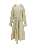 Francesco Murano Oversized Cotton-Nylon Blend Trench Coat — Beige