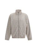 GCDS Pinstriped Logo Track Jacket — Beige