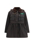Barbour Waxed Peplum Jacket — Black
