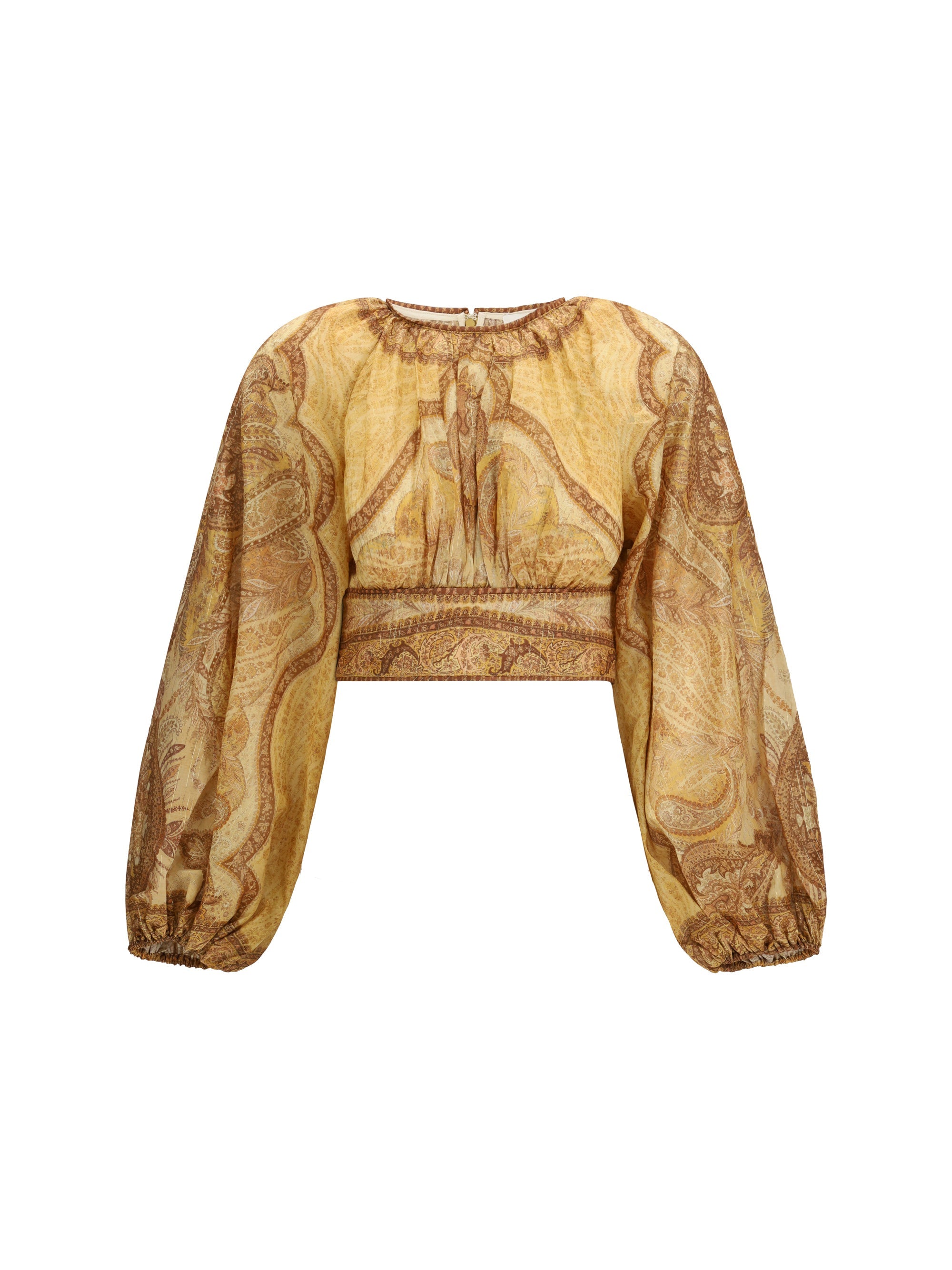 Zimmermann Wanderlust Bustier Blouse — Gold