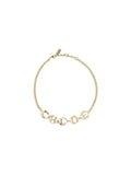 Chloé Script Choker Necklace — Gold