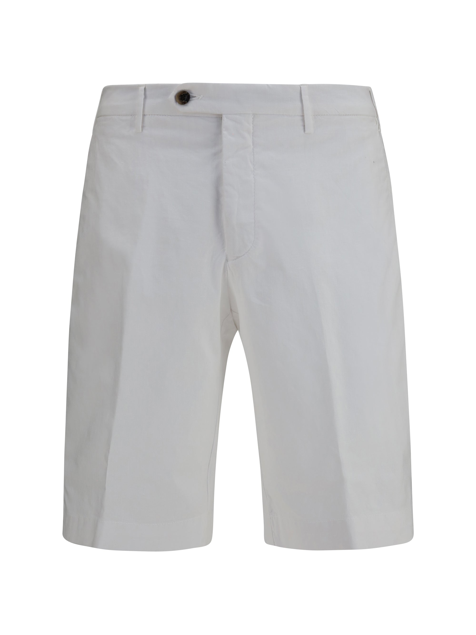 Germano Extended Flap Bermuda Shorts — White