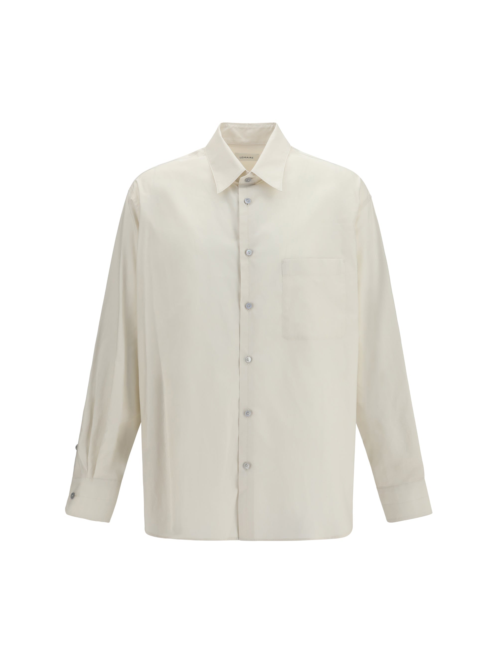 Lemaire Cotton-Silk Blend Shirt — White