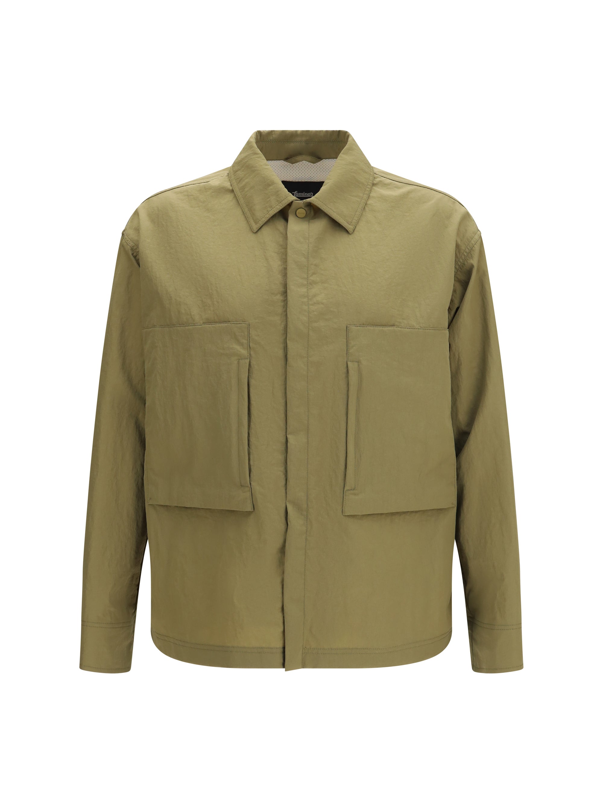 Laminar Polyamide Technical Shirt Jacket — Green