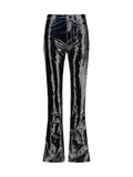 Fiorucci Vinyl Straight-Leg Trousers — Black