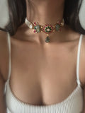 Prehnite Francis Necklace By KYNAH, Luxury Indian Fashion & Bridal Wear