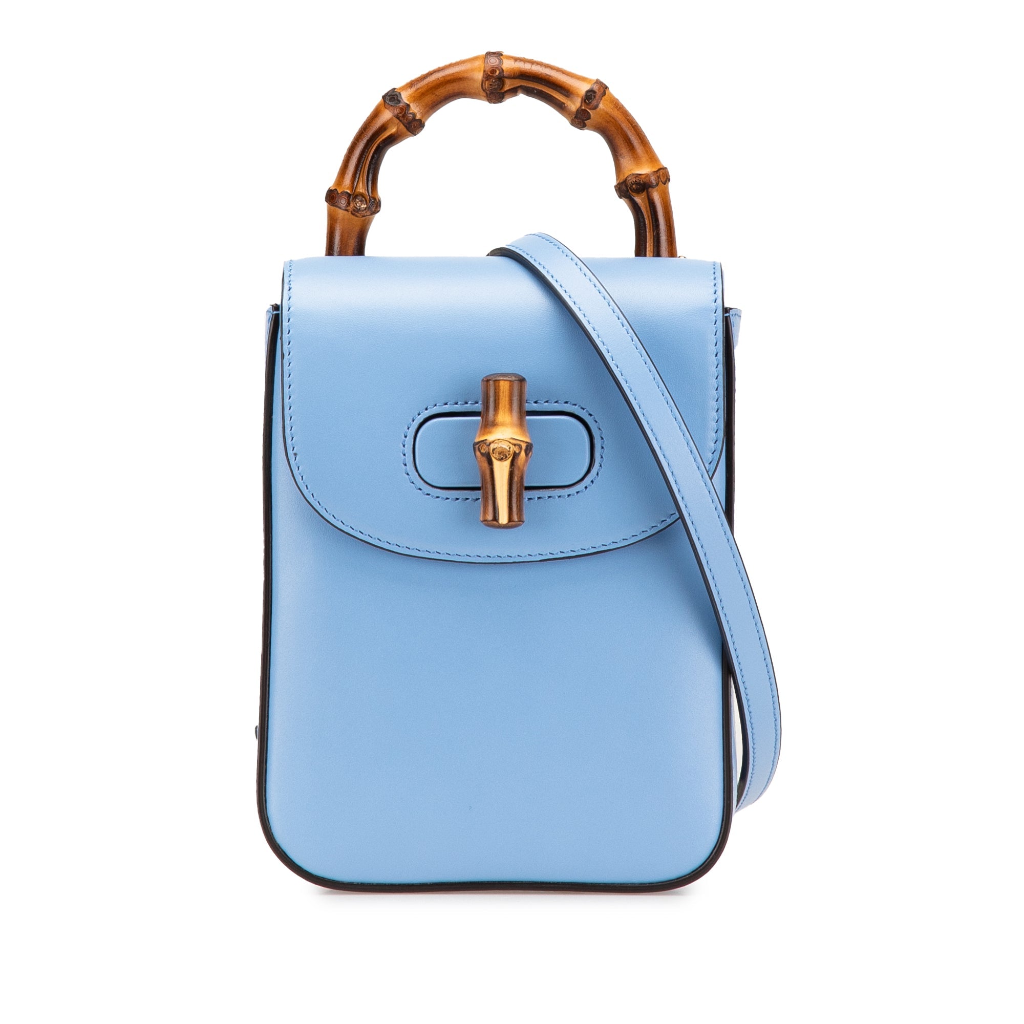 Mini Calfskin Bamboo Top Handle Bag