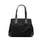 Saffiano Trimmed Tessuto Shopper Tote