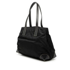 Saffiano Trimmed Tessuto Shopper Tote