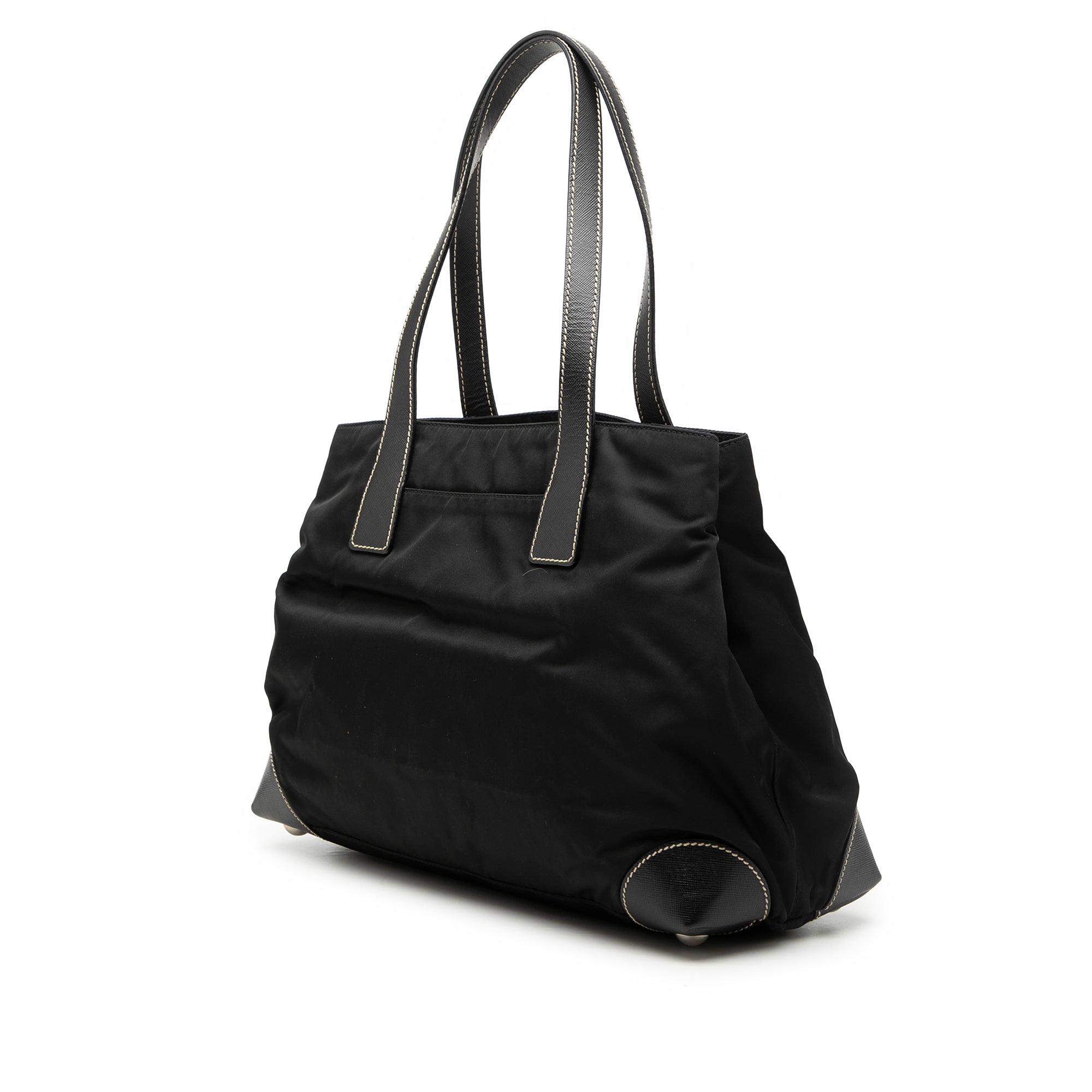Saffiano Trimmed Tessuto Shopper Tote