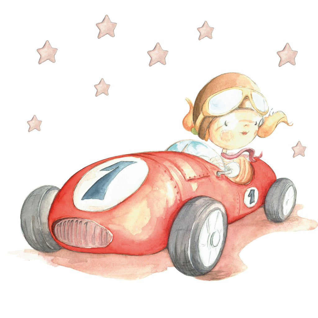 FAST CAR Car Kids' Decorative Vinyl - SUEÑOS DE CIGUEÑA