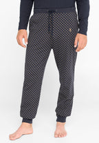 Pantalón Pijama Hombre Largo Algodón Punto Cuadros - Azul 8510_39