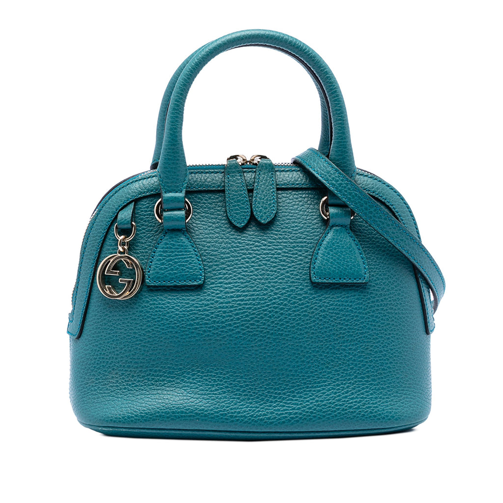 Small Dollar Calfskin GG Charm Dome Satchel