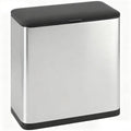 8L Hanging Kitchen Bin, Stainless Steel Rubbish bin with Press-to-Open and Stay-Open Lid, Removable Inner Bucket for Kitchen Cabinet Door, Under Sink, Bedroom, Office, Silver Tone