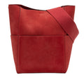 Medium Suede Seau Sangle Bucket Bag