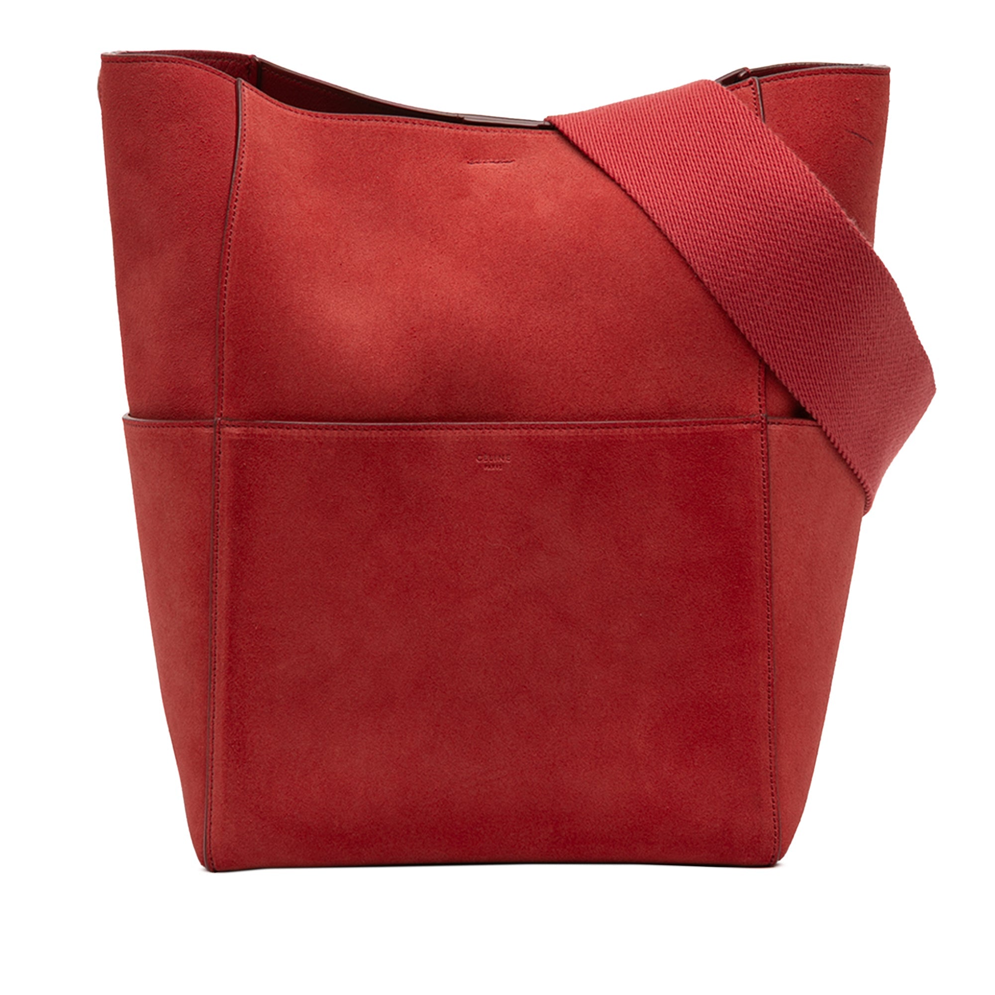 Medium Suede Seau Sangle Bucket Bag