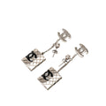 CC Brass Cambon Ligne Drop Pushback Earrings