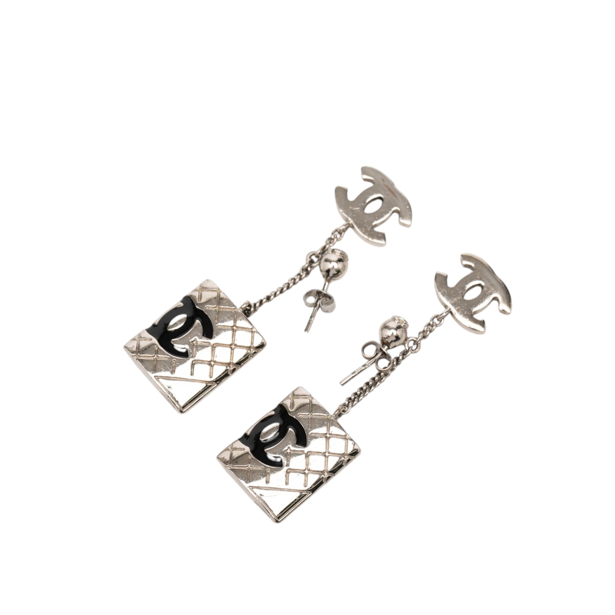 CC Brass Cambon Ligne Drop Pushback Earrings