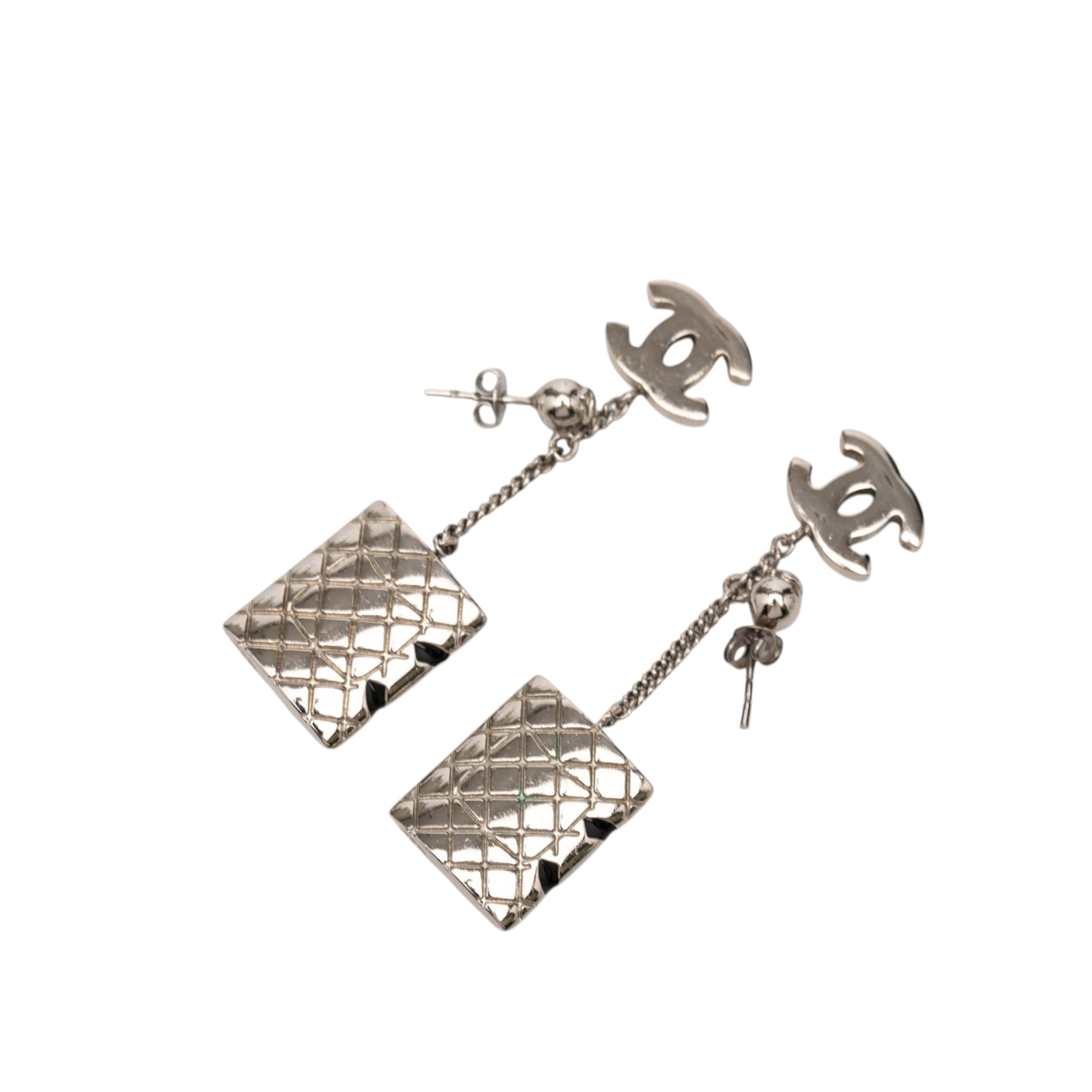 CC Brass Cambon Ligne Drop Pushback Earrings