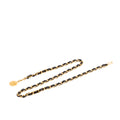 Gold Plated Leather Woven Medallion Chain Belt