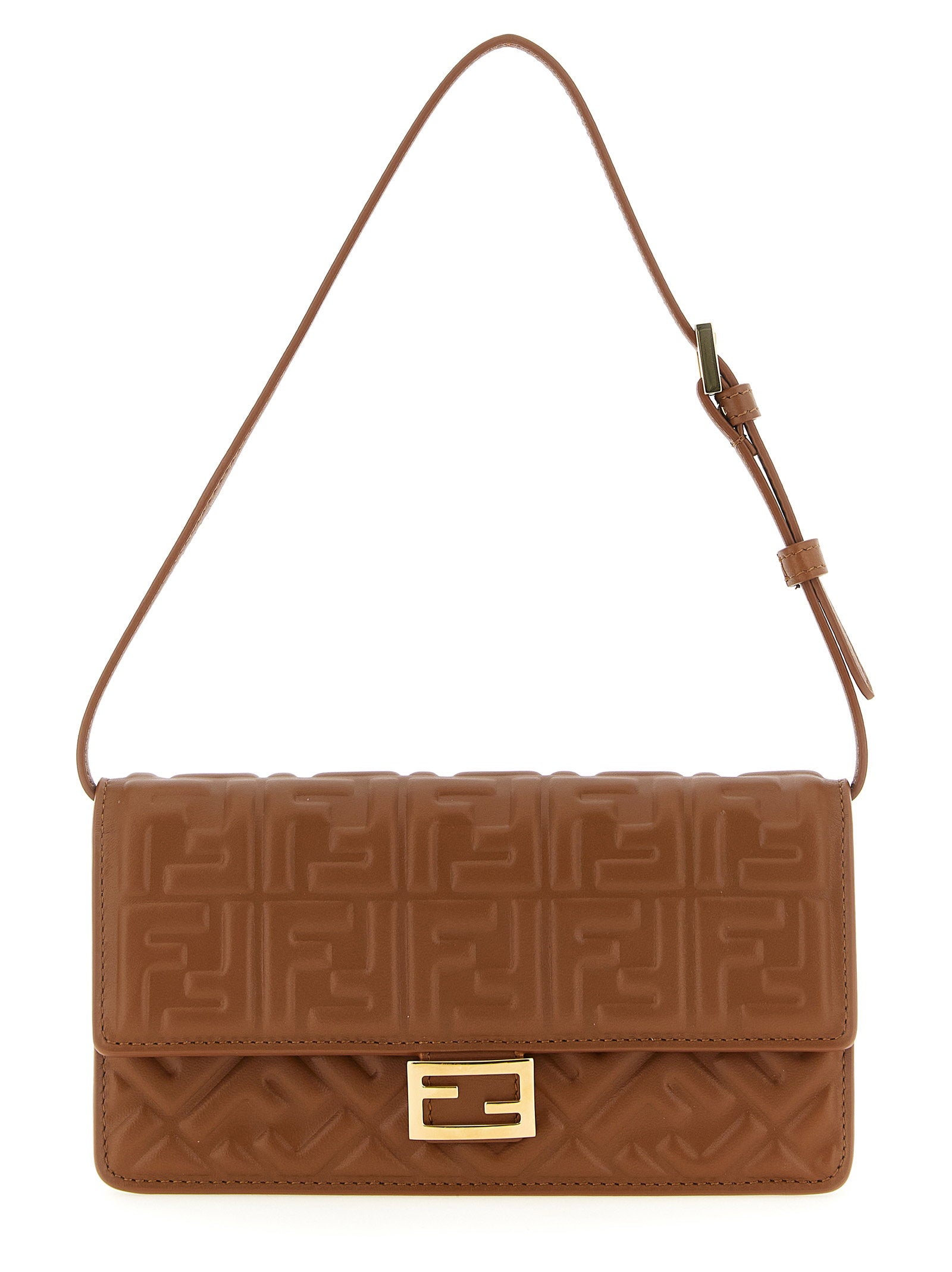 Fendi Baguette Shoulder Bag — Cognac