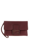 Fendi Mamma Baguette Clutch — Burgundy