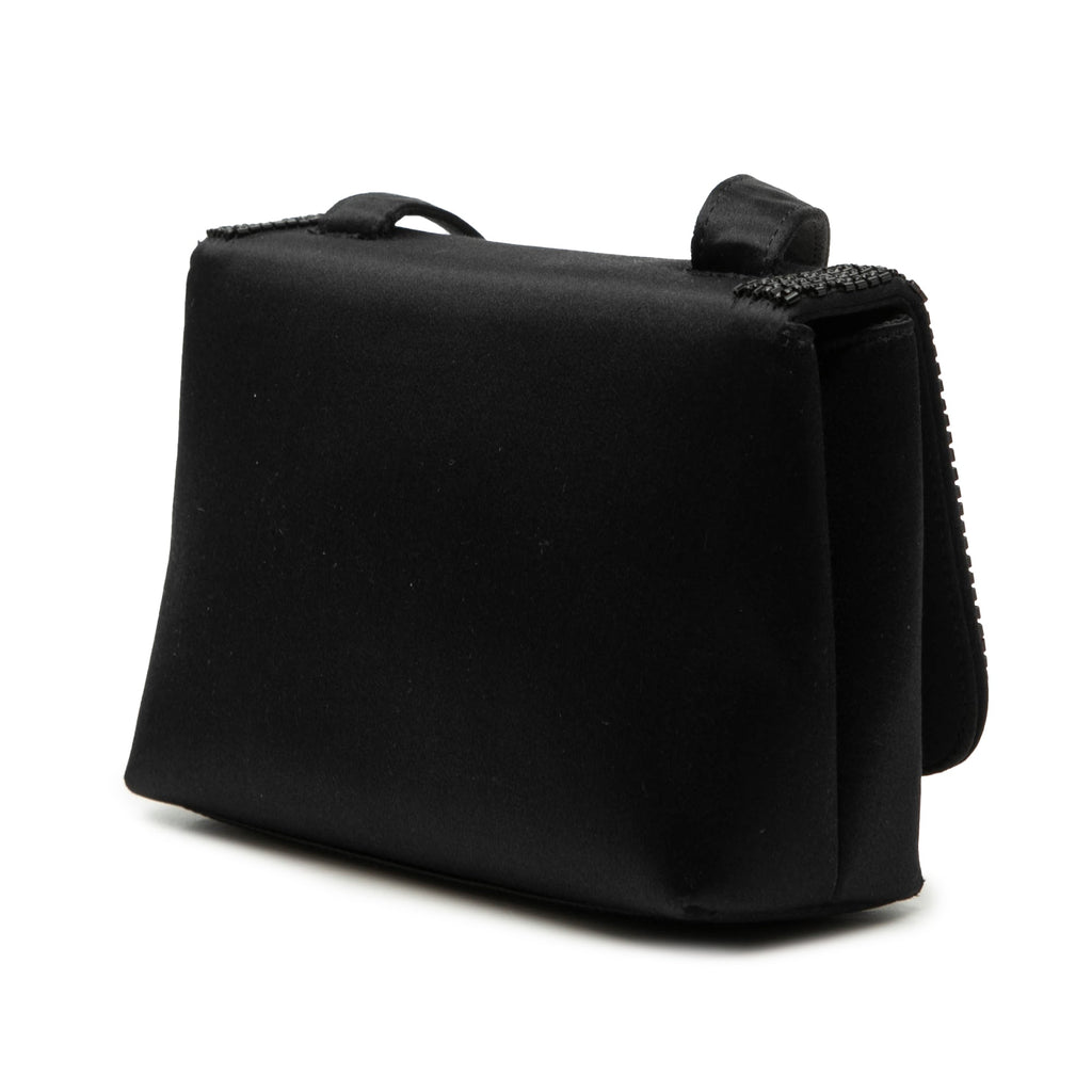 Mini Satin Beaded Flap Crossbody