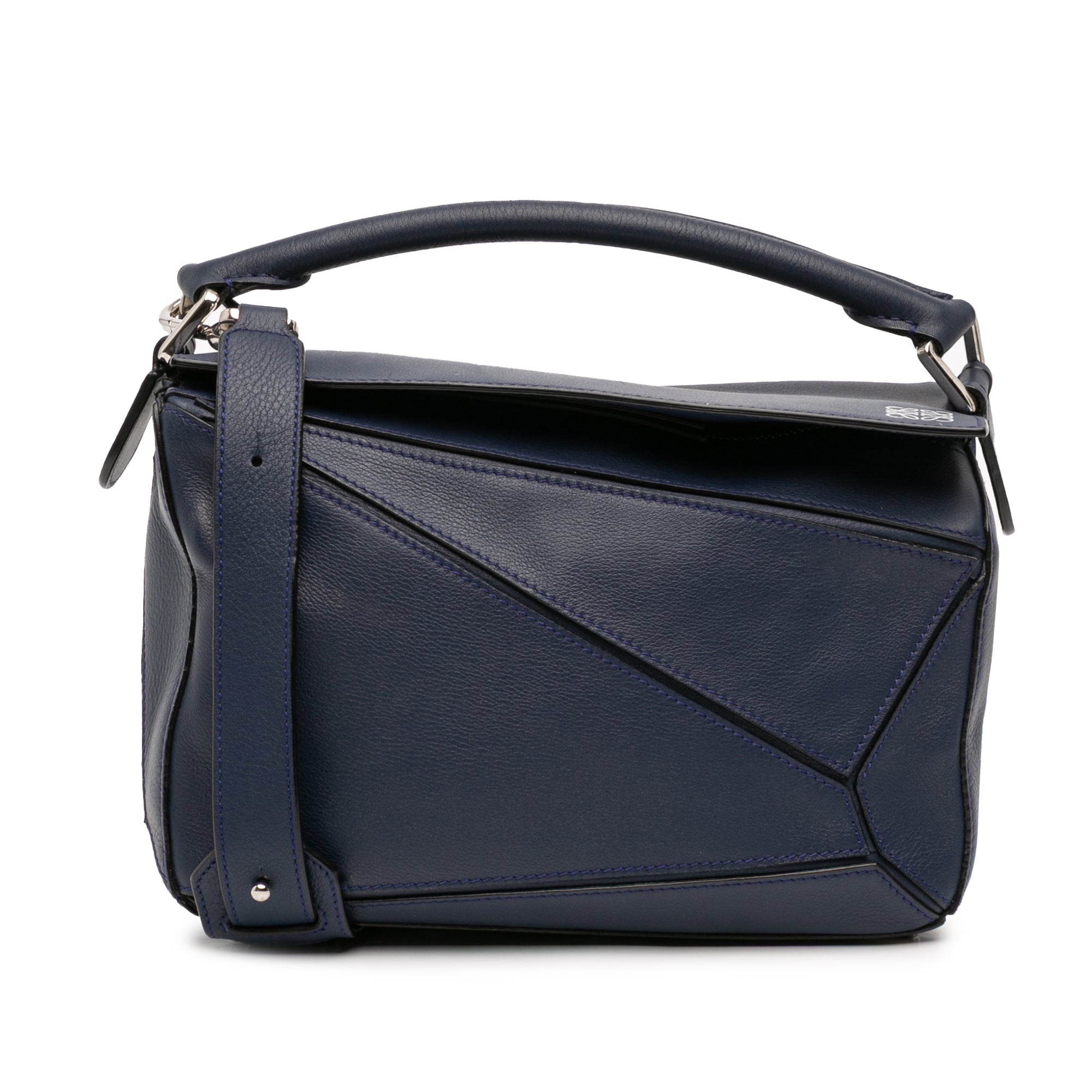 Small Calfskin Puzzle Satchel