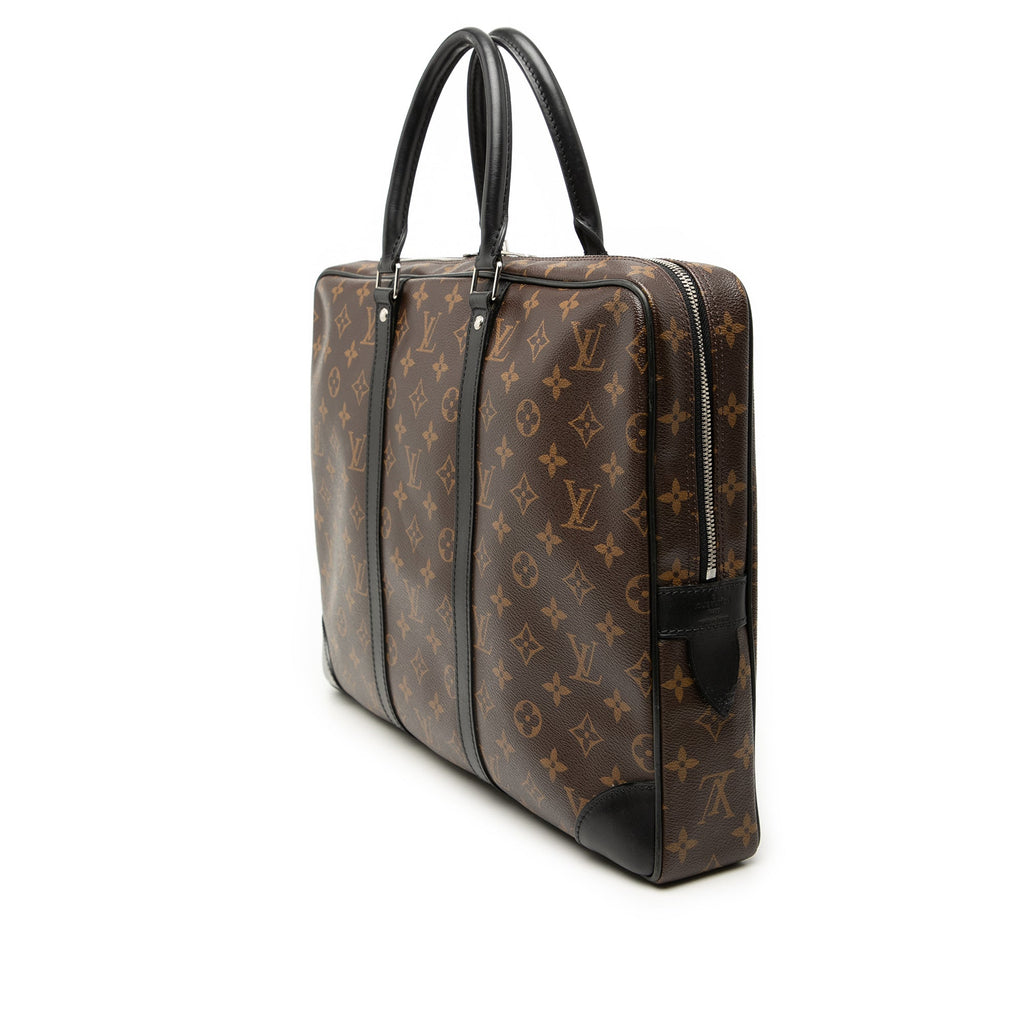 Monogram Macassar Porte Documents Voyage GM