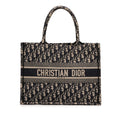 Medium Oblique Embroidered Canvas Book Tote