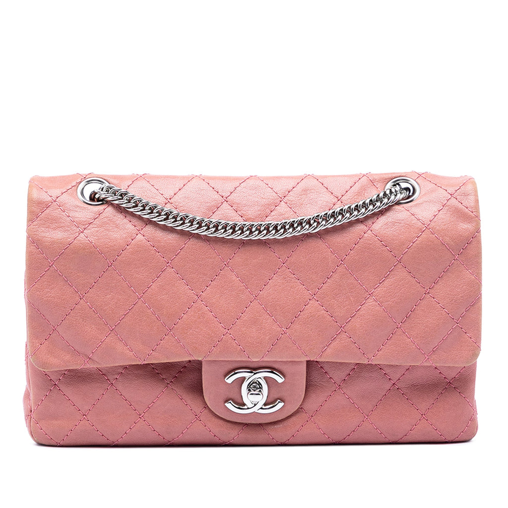 Medium Classic Washed Lambskin Bijoux Chain Double Flap