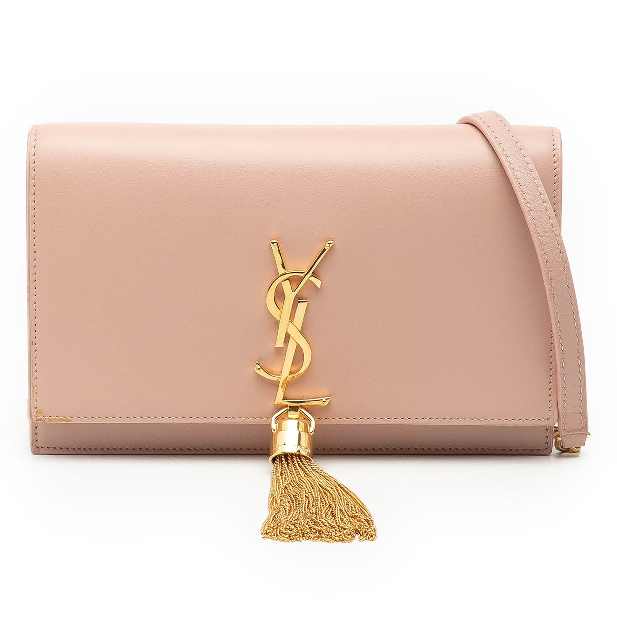 Smooth Calfskin Monogram Kate Tassel Wallet on Chain
