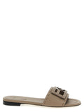Fendi Baguette Slides — Beige