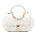 CC Quilted Lambskin Top Handle Bag
