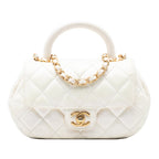 CC Quilted Lambskin Top Handle Bag