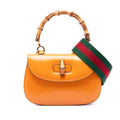 Small Calfskin Web Bamboo 1947 Top Handle Bag