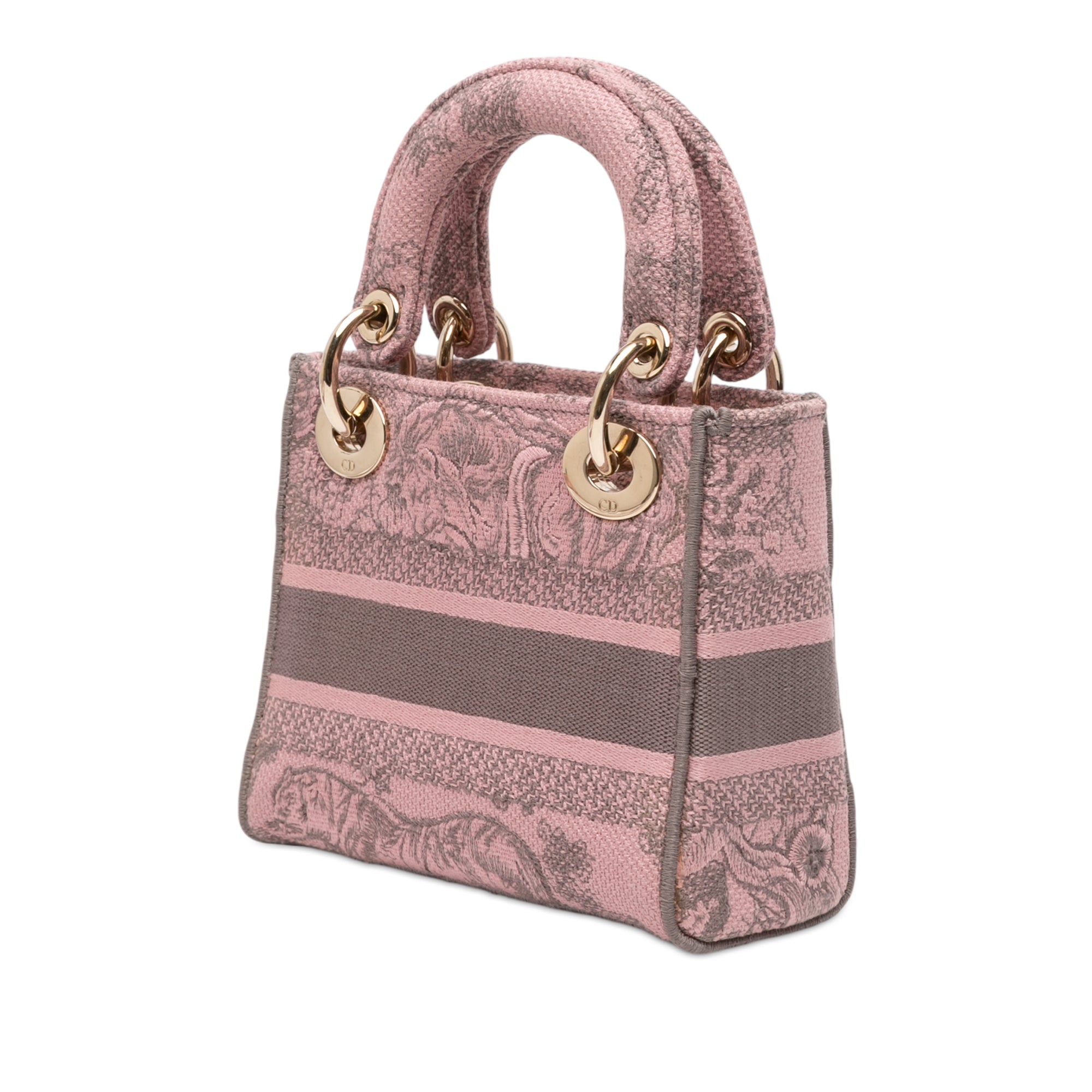 Mini Embroidered Canvas Toile De Jouy Lady D Lite