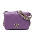 Mini Lambskin Triple Chain Full Flap