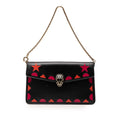 Mini Calfskin Geometric and Stars Patch Serpenti Forever Clutch with Chain