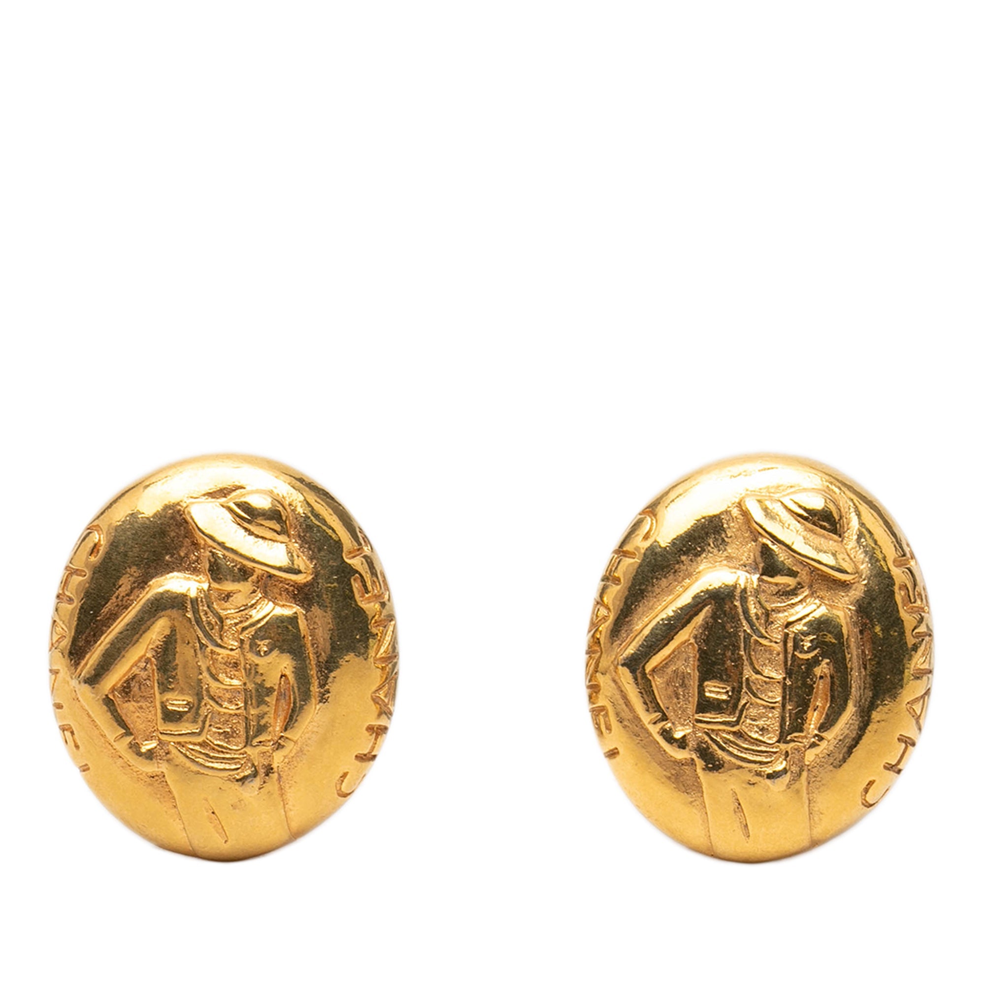 Gold Plated Mademoiselle Clip On Earrings