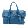 Nappa Intrecciato Flap Satchel