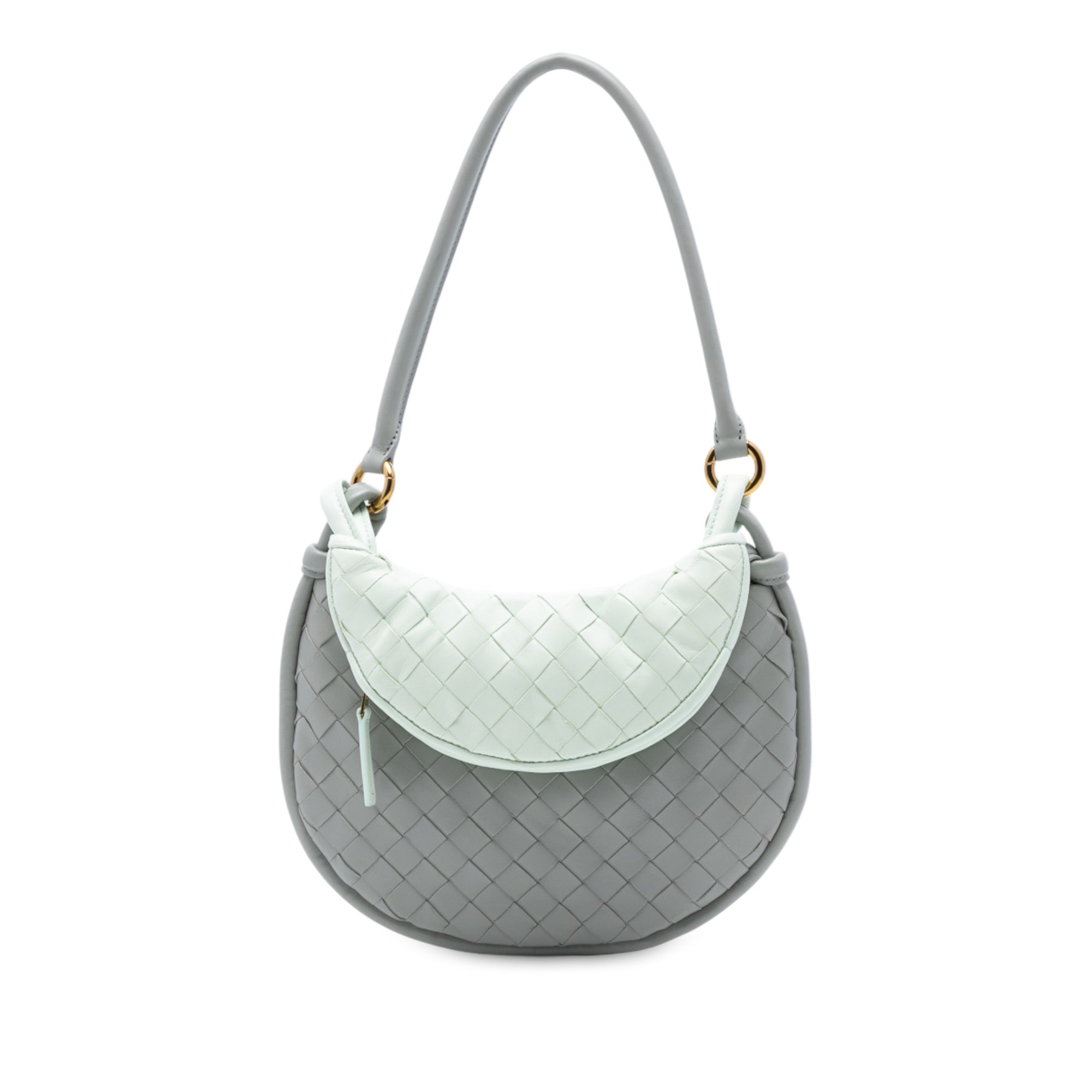 Small Bicolor Lambskin Intrecciato Gemelli Bag