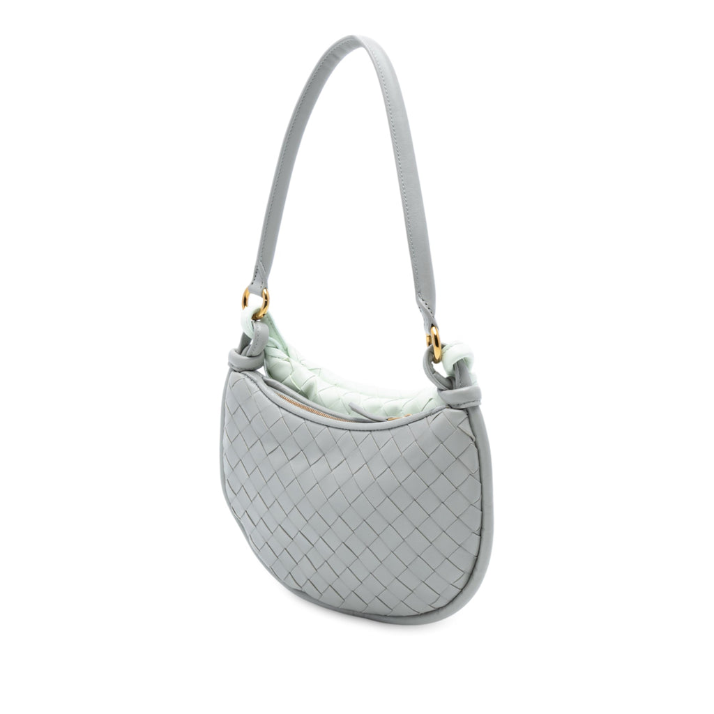 Small Bicolor Lambskin Intrecciato Gemelli Bag
